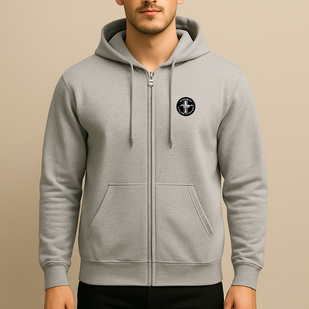 Men’s Ford Mustang Motorsport Car Zipper Hoodie